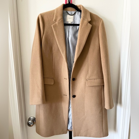 J. Crew Jackets & Blazers - J. Crew Women’s Classic Wool-Blend Topcoat in Camel